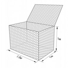 Габион ГСИ-К-1,5х1,0х1,0-С60-2,4/3,4-ЦП