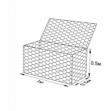 Габион ГСИ-К-1,0х0,5х0,5-С80-2,7-Ц
