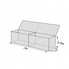Габион ГСИ-К-2,0х0,5х0,5-С100-2,7-Ц