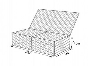 Габион ГСИ-К-2,0х1,0х0,5-С60-2,4-Ц
