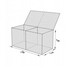 Габион ГСИ-К-2,0х1,0х1,0-С100-3,0-Ц