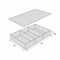 Габион ГСИ-М-3,0х2,0х0,5-С80-3,0-Ц