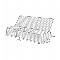 Габион ГСИ-К-3,0х1,0х0,5-С100-3,0-Ц