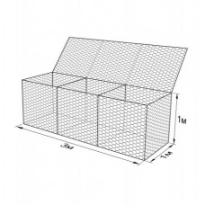 Габион ГСИ-К-3,0х1,0х1,0-С100-3,0-Ц