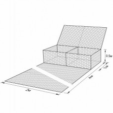 Габион ГСИ-КА-4,0х2,0х0,5-С80-2,7-Ц