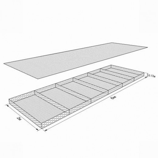 Габион ГСИ-М-6,0х2,0х0,17-С80-3,0/4,0-ЦП