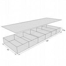 Габион ГСИ-М-6,0х2,0х0,5-С80-3,0-Ц
